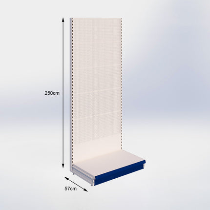 Wandregal Perforation Cremeweiß H:250/57