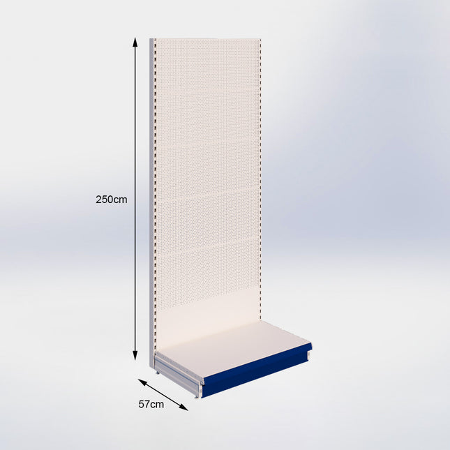 Wandstelling Perforatie Crème Wit h:250/57