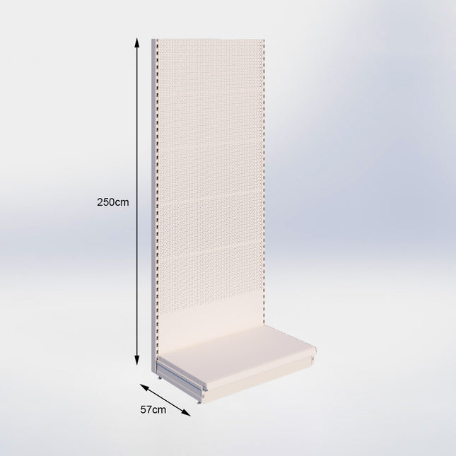 Wandstelling Perforatie Crème Wit h:250/57