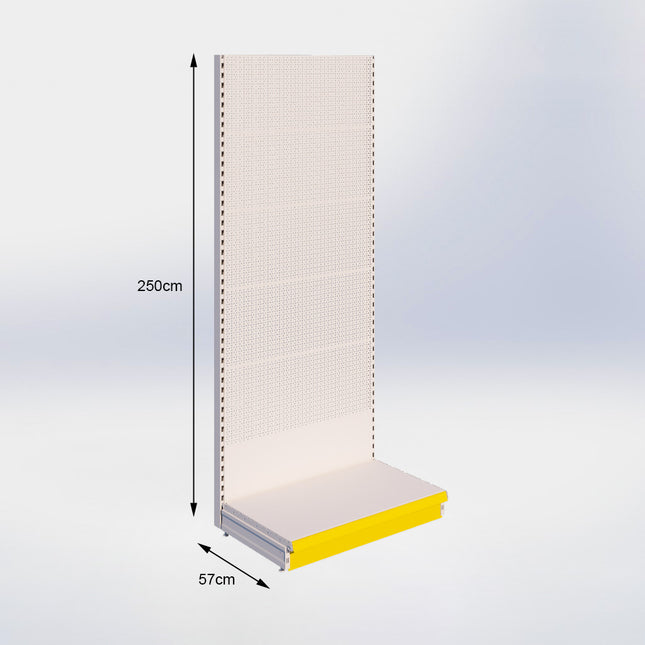 Wandstelling Perforatie Crème Wit h:250/57