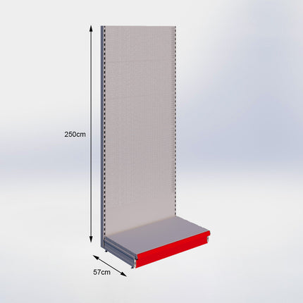 Wandstelling Perforatie Grijs h:250/57