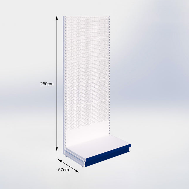 Wandstelling Perforatie Wit h:250/57