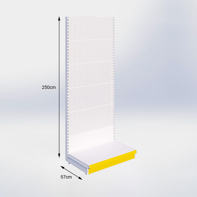 Wandstelling Perforatie Wit h:250/57