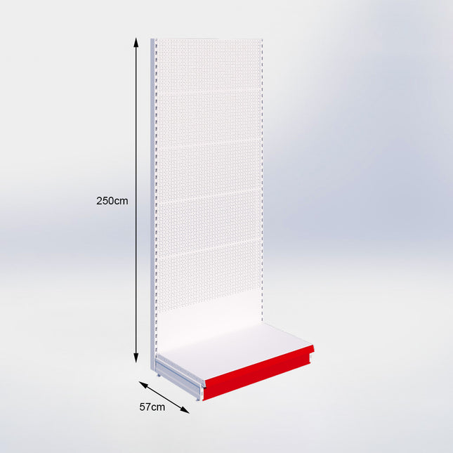 Wandstelling Perforatie Wit h:250/57