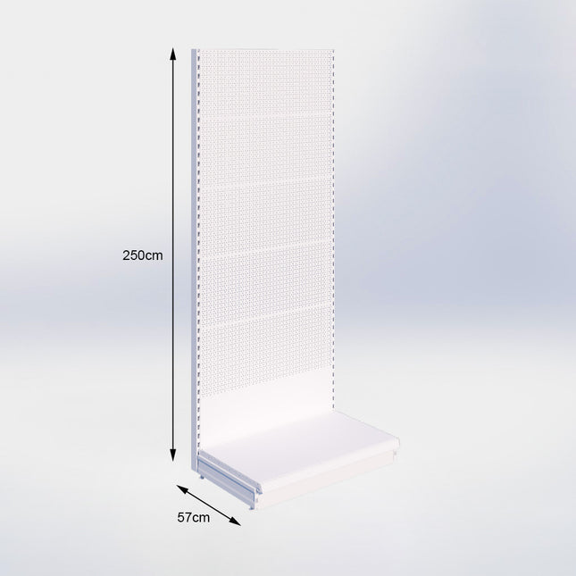 Wandstelling Perforatie Wit h:250/57