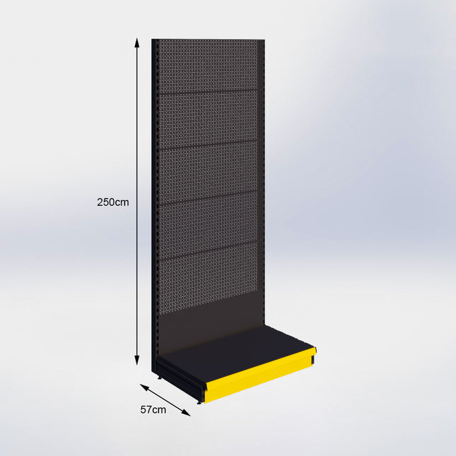 Wandstelling Perforatie Zwart h:250/57