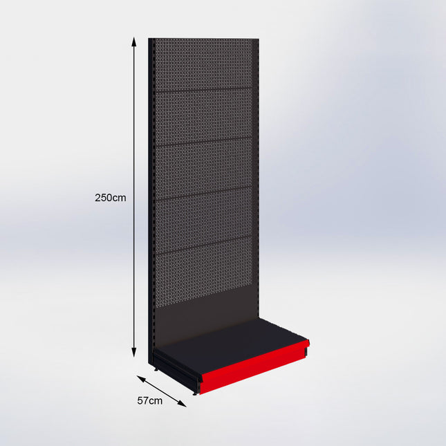 Wandstelling Perforatie Zwart h:250/57