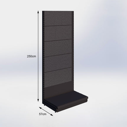 Wall rack Perforation Black h:215/57