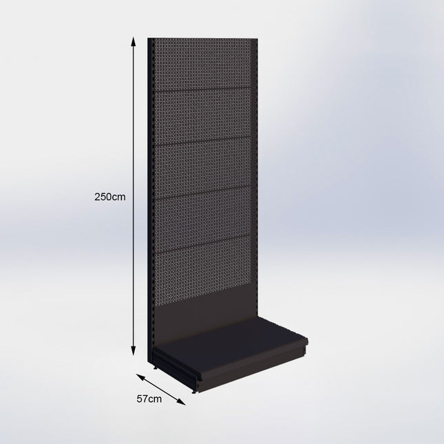 Wandstelling Perforatie Zwart h:250/57