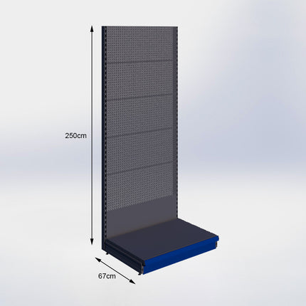 Wandstelling Perforatie Antraciet h:250/67