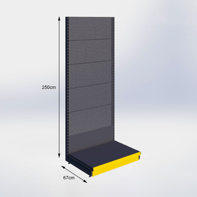 Wandregal Perforation Anthrazit h:250/67