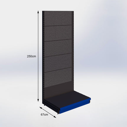 Wandstelling Perforatie Zwart h:250/67