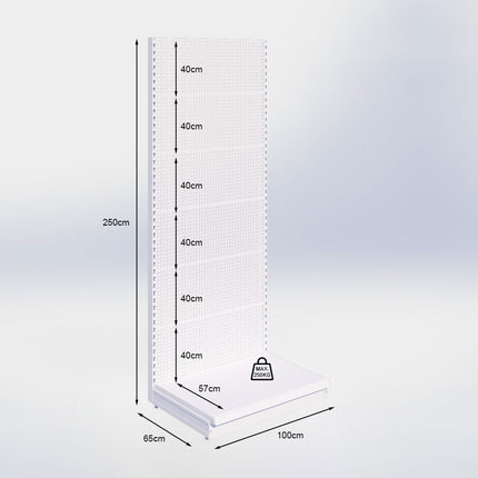 Wandstelling Perforatie Zwart h:250/57