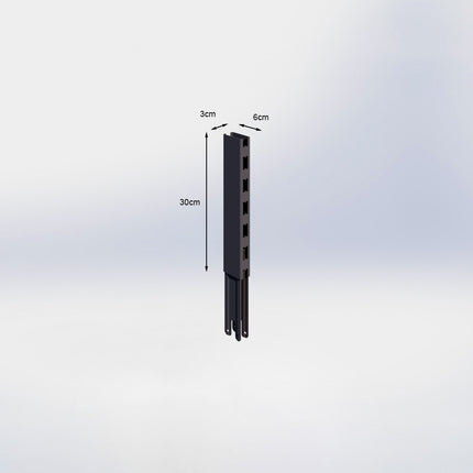 Verlengstuk - H30 x B3 x D6 cm - Antraciet