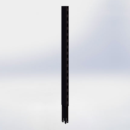 Verlengstuk - H80 x B3 x D6 cm - Zwart