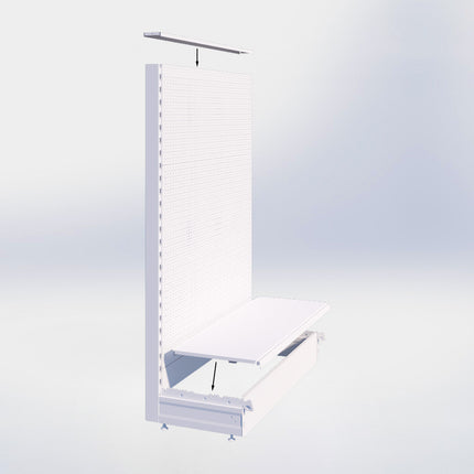 Kopstelling perforatie - H140 x B80 x D67 cm - 1 niveau - Antraciet