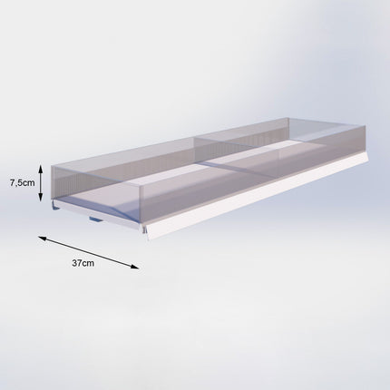 Vakverdelers - H7,5 x D37 cm - Transparant