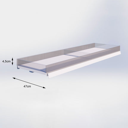 Vakverdelers - H4,5 x D47 cm - Transparant