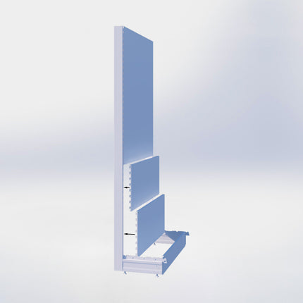 Wandstelling - H215 x B80 x D47 cm - 4 niveaus - Zwart