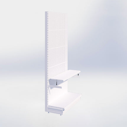 Wandstelling perforatie - H250 x B80 x D67 cm - 2 niveaus - Antraciet