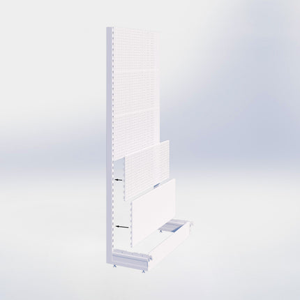 Wandstelling perforatie - H250 x B80 x D67 cm - 2 niveaus - Antraciet