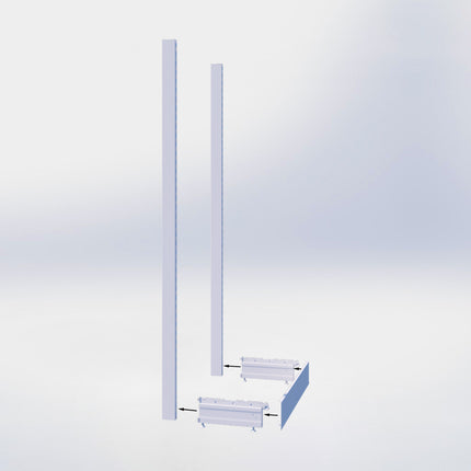 Wandstelling - H215 x B80 x D47 cm - 4 niveaus - Zwart