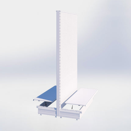 Middenstelling perforatie - H180 x B66,5 x D47 cm - 1 niveau - Zwart