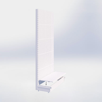 Wandstelling perforatie - H250 x B80 x D37 cm - 1 niveau - Grijs