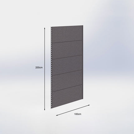 Wandrailstelling perforatie - H200 x B100 cm - Antraciet