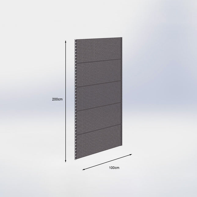 Wandrailstelling perforatie - H200 x B100 cm - Antraciet