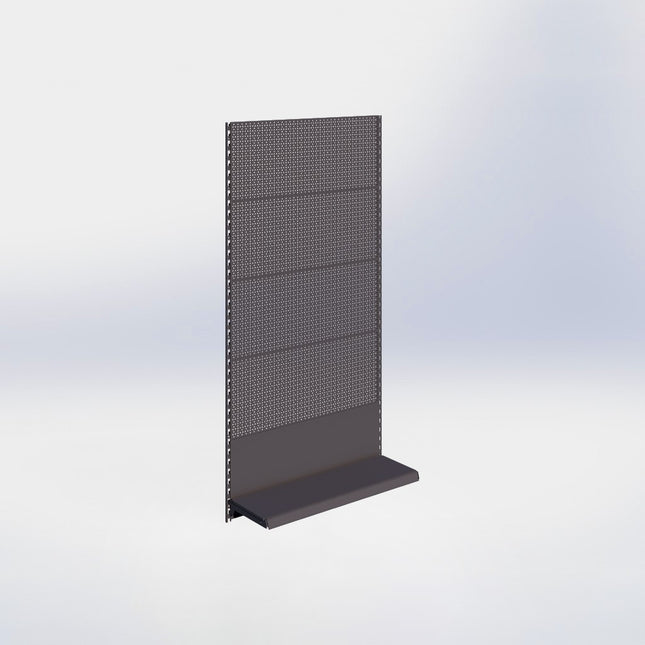 Wandrailstelling perforatie - H200 x B100 x D30 cm - 1 niveau - Antraciet