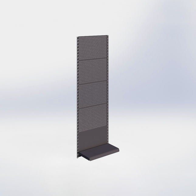 Wandrailstelling perforatie - H200 x B66,5 x D30 cm - 1 niveau - Antraciet
