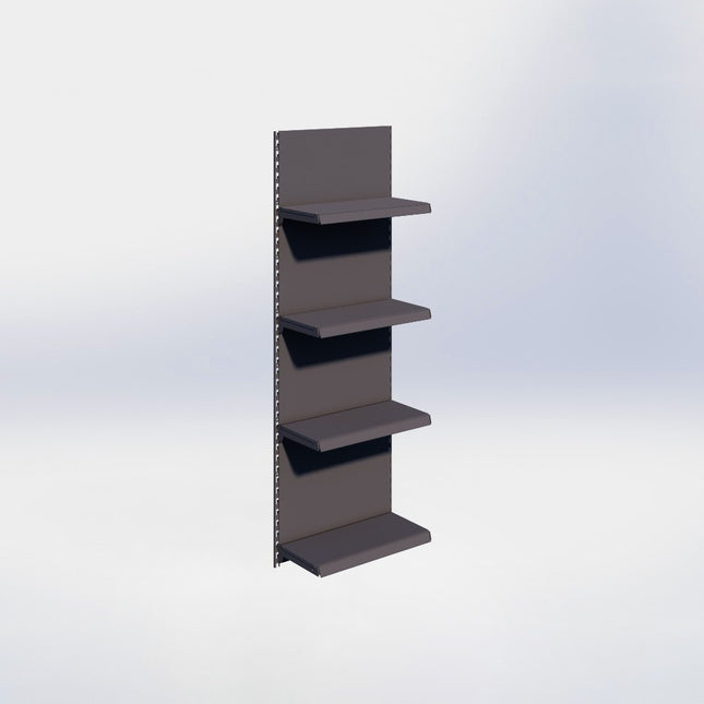 Wandrailstelling - H200 x B66,5 x D30 cm - 4 niveaus - Antraciet