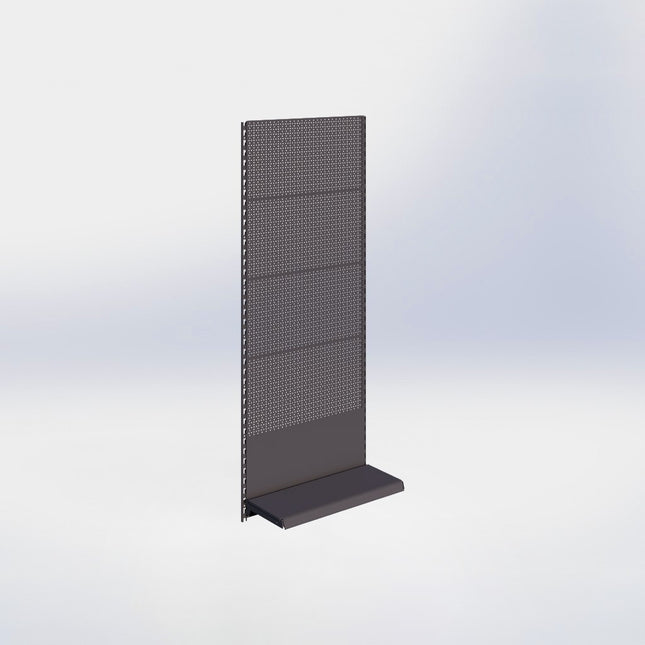 Wandrailstelling perforatie - H200 x B80 x D30 cm - 1 niveau - Antraciet