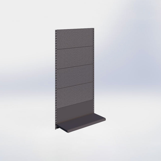 Wandrailstelling perforatie - H200 x B100 x D37 cm - 1 niveau - Antraciet