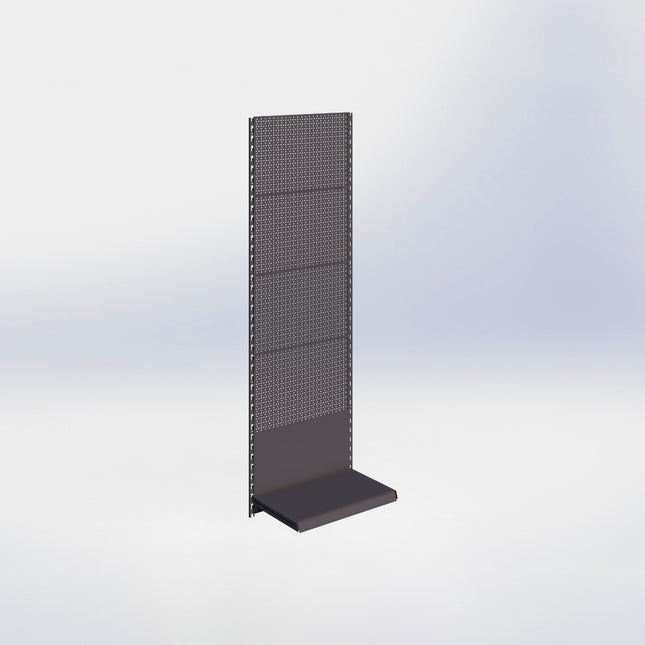 Wandrailstelling perforatie - H200 x B66,5 x D37 cm - 1 niveau - Antraciet