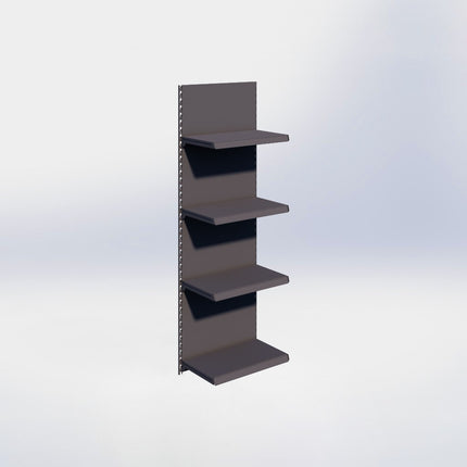 Wandrailstelling - H200 x B66,5 x D37 cm - 4 niveaus - Antraciet