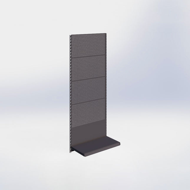 Wandrailstelling perforatie - H200 x B80 x D37 cm - 1 niveau - Antraciet