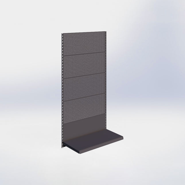 Wandrailstelling perforatie - H200 x B100 x D47 cm - 1 niveau - Antraciet