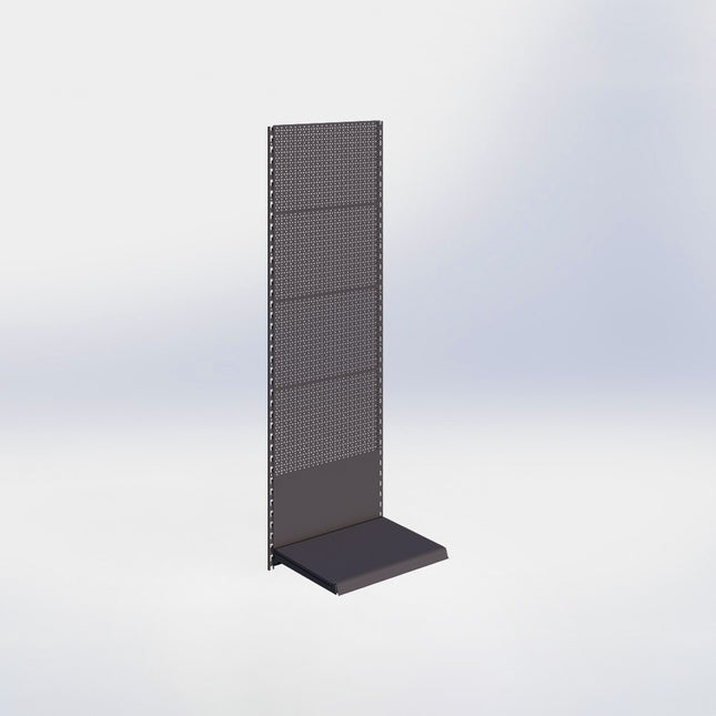 Wandrailstelling perforatie - H200 x B66,5 x D47 cm - 1 niveau - Antraciet