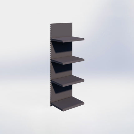 Wandrailstelling - H200 x B66,5 x D47 cm - 4 niveaus - Antraciet