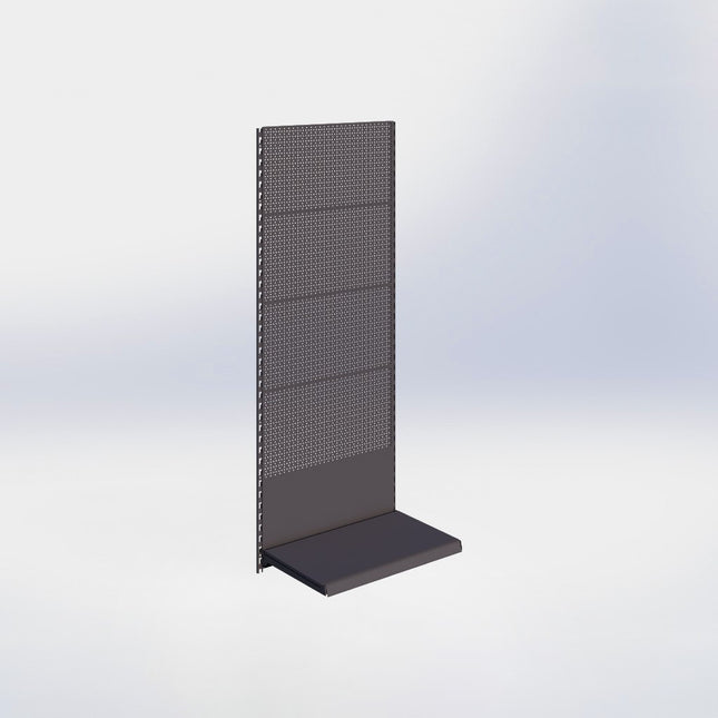 Wandrailstelling perforatie - H200 x B80 x D47 cm - 1 niveau - Antraciet