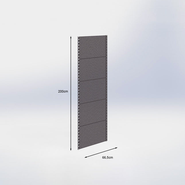 Wandrailstelling perforatie - H200 x B66,5 cm - Antraciet