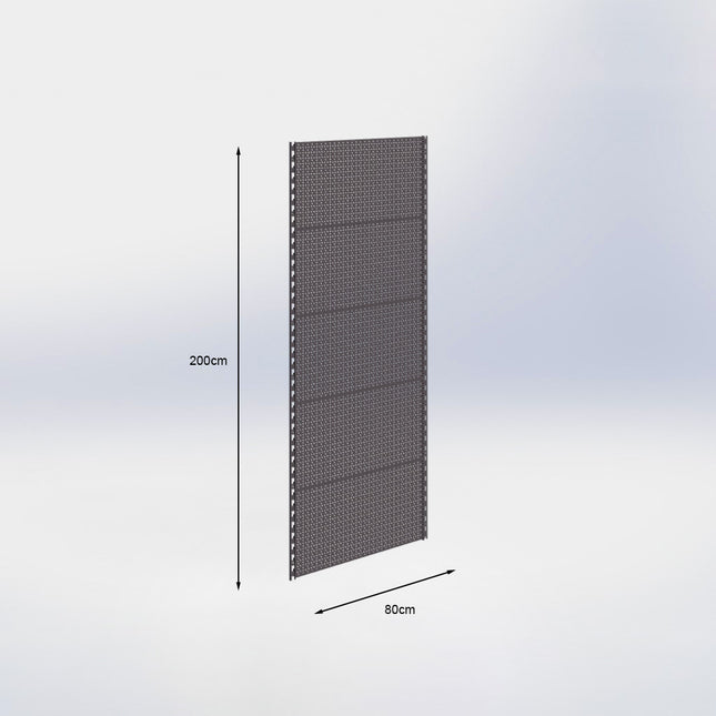 Wandrailstelling perforatie - H200 x B80 cm - Antraciet