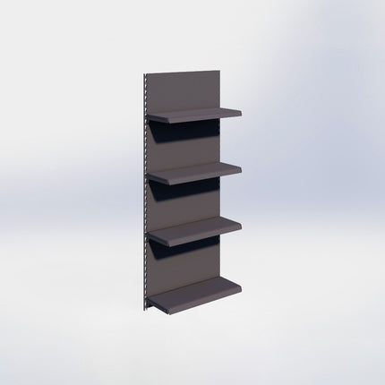 Wandrailstelling - H200 x B80 x D30 cm - 4 niveaus - Antraciet