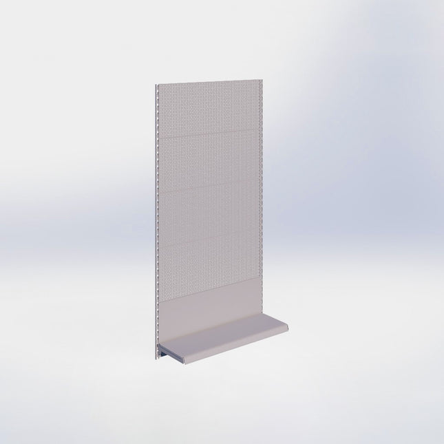 Wandrailstelling perforatie - H200 x B100 x D30 cm - 1 niveau - Grijs