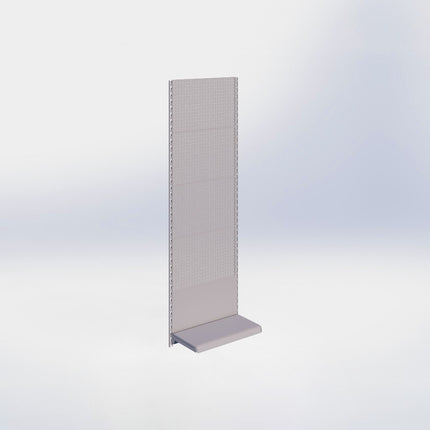 Wandrailstelling perforatie - H200 x B66,5 x D30 cm - 1 niveau - Grijs