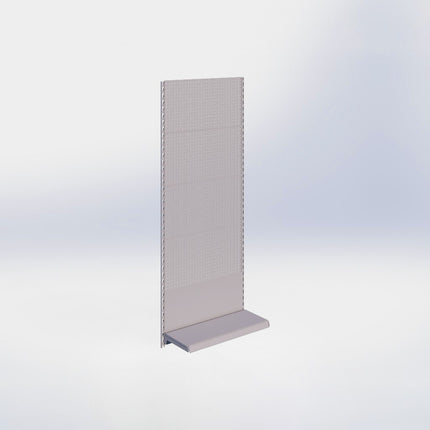 Wandrailstelling perforatie - H200 x B80 x D30 cm - 1 niveau - Grijs