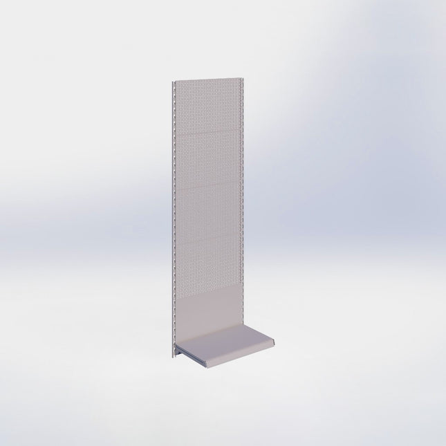 Wandrailstelling perforatie - H200 x B66,5 x D37 cm - 1 niveau - Grijs