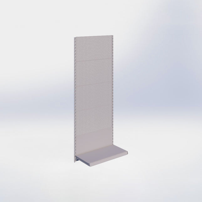 Wandrailstelling perforatie - H200 x B80 x D37 cm - 1 niveau - Grijs